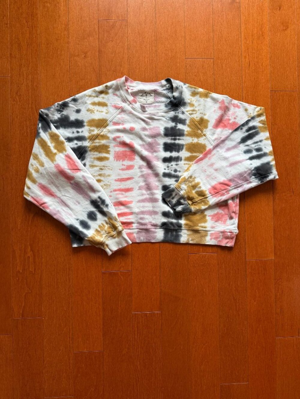 Electric & Rose tie-dye cropped crewneck sweatshirt
